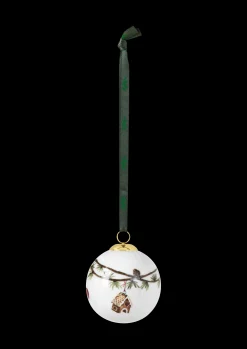 Kähler Julepynt|Julepynt*Hammershøi Christmas Kule 2020 Ø6 cm hvit m. deko