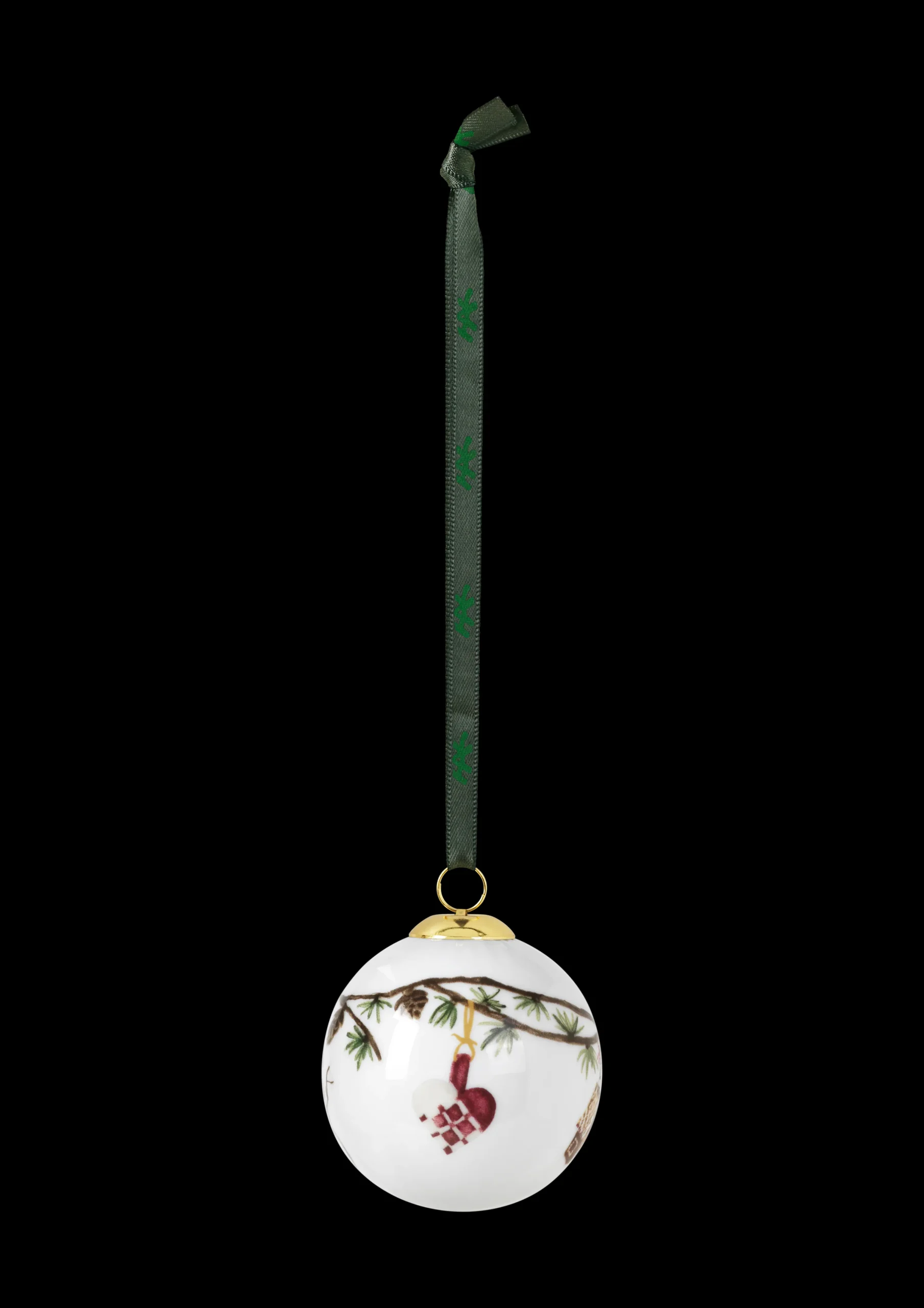 Kähler Julepynt|Julepynt*Hammershøi Christmas Kule 2020 Ø6 cm hvit m. deko