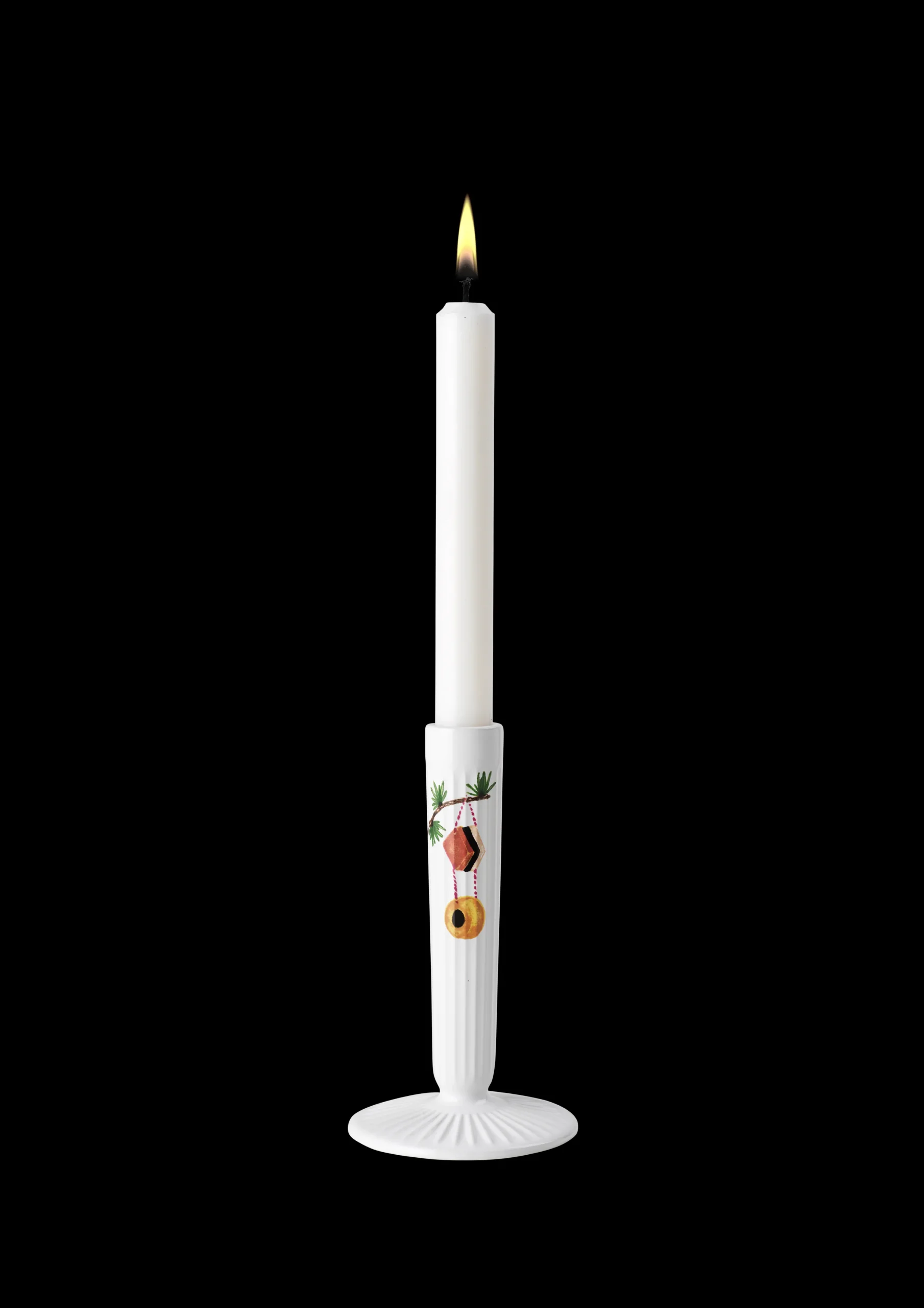 Kähler Lysestaker Og Stearinlys|Kronelysestaker*Hammershøi Christmas Lysestake H16 hvit m. deko