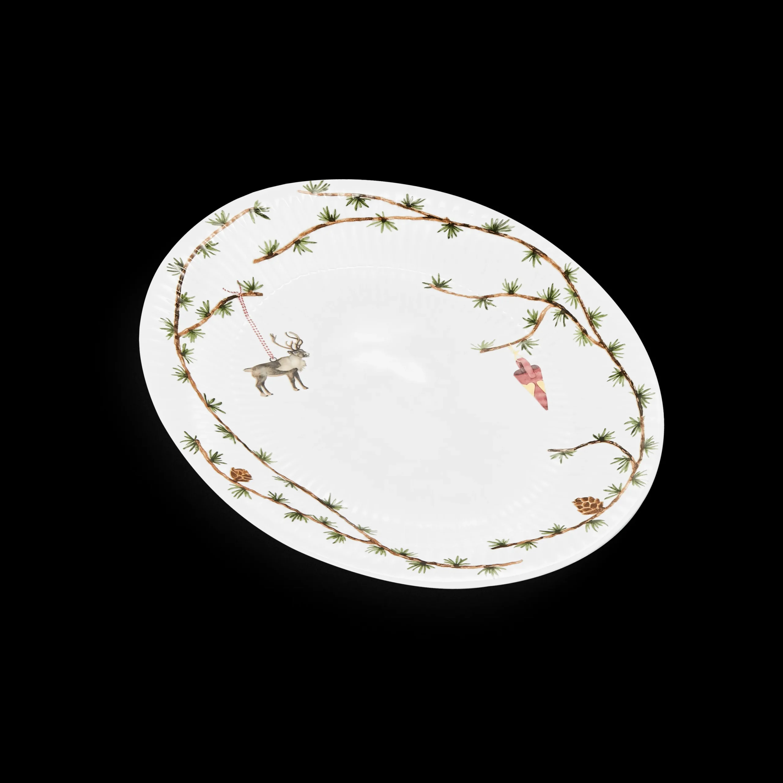 Kähler Serveringsfat|Juleservise & Borddekking*Hammershøi Christmas Oval bord skål 34x27