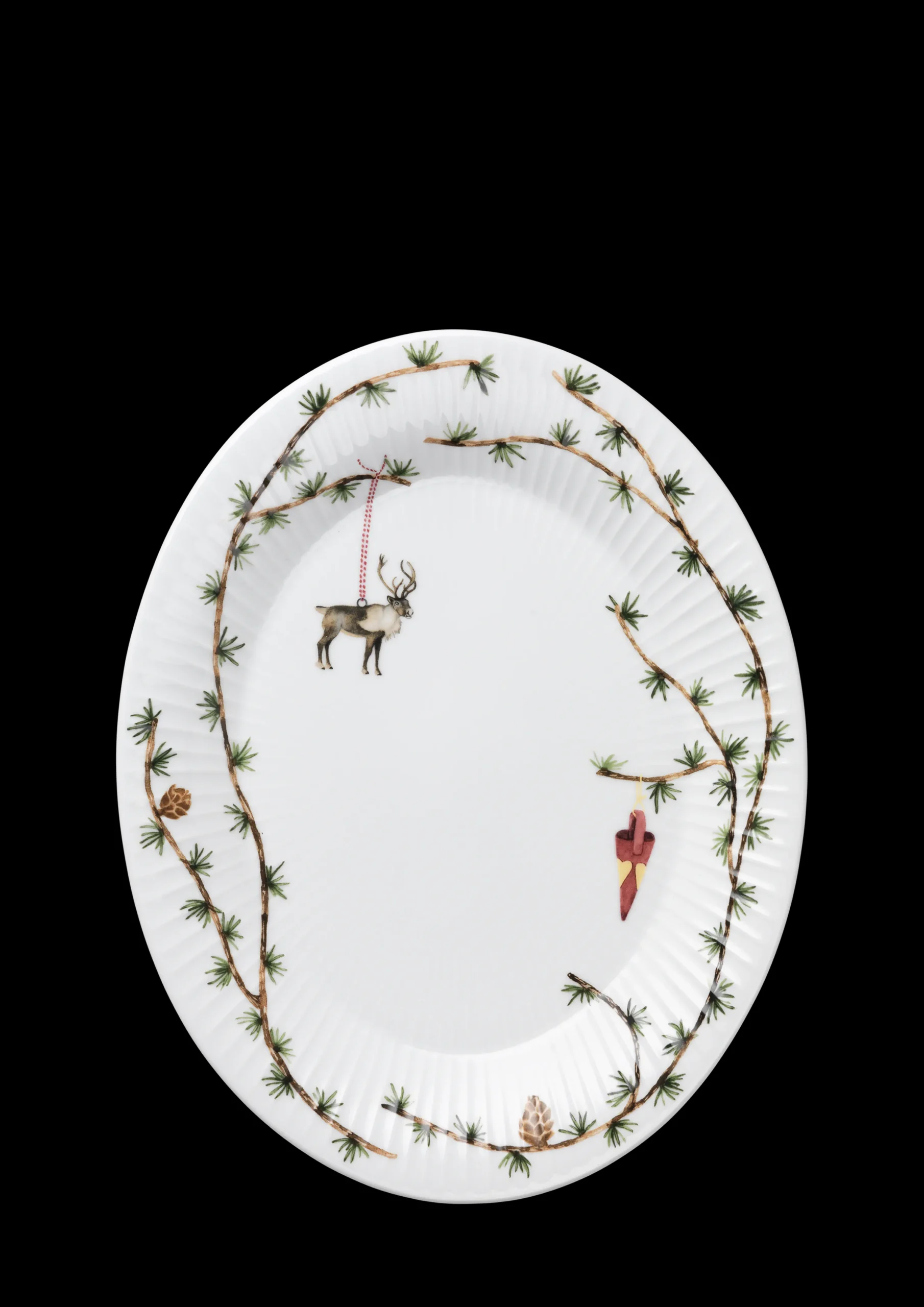 Kähler Serveringsfat|Juleservise & Borddekking*Hammershøi Christmas Oval bord skål 34x27