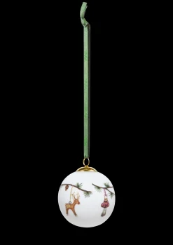 Kähler Julepynt|Julepynt*Hammershøi Christmas Kule 2023 Ø6 cm hvit m. deko