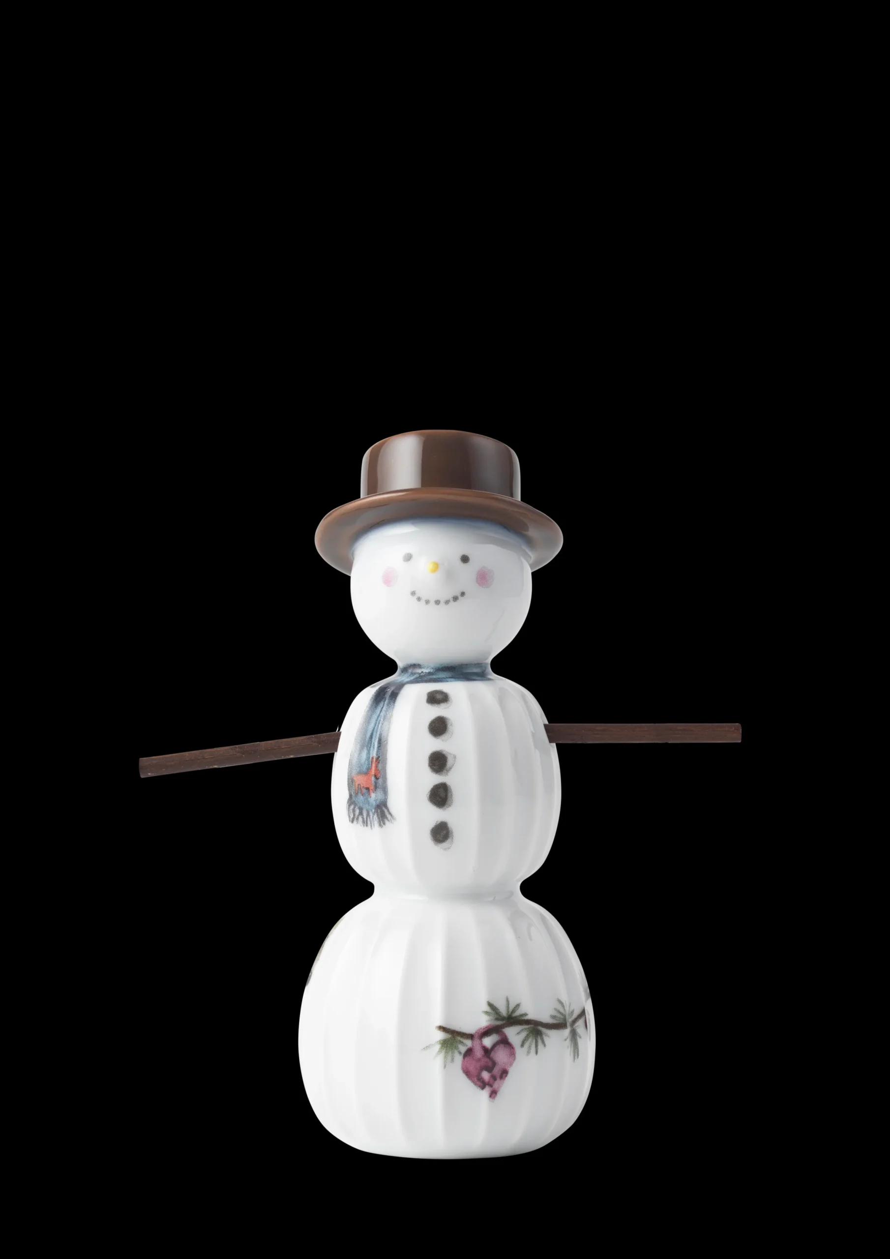 Kähler Julepynt|Julepynt*Hammershøi Christmas Snømann H11,5 hvit m. deko
