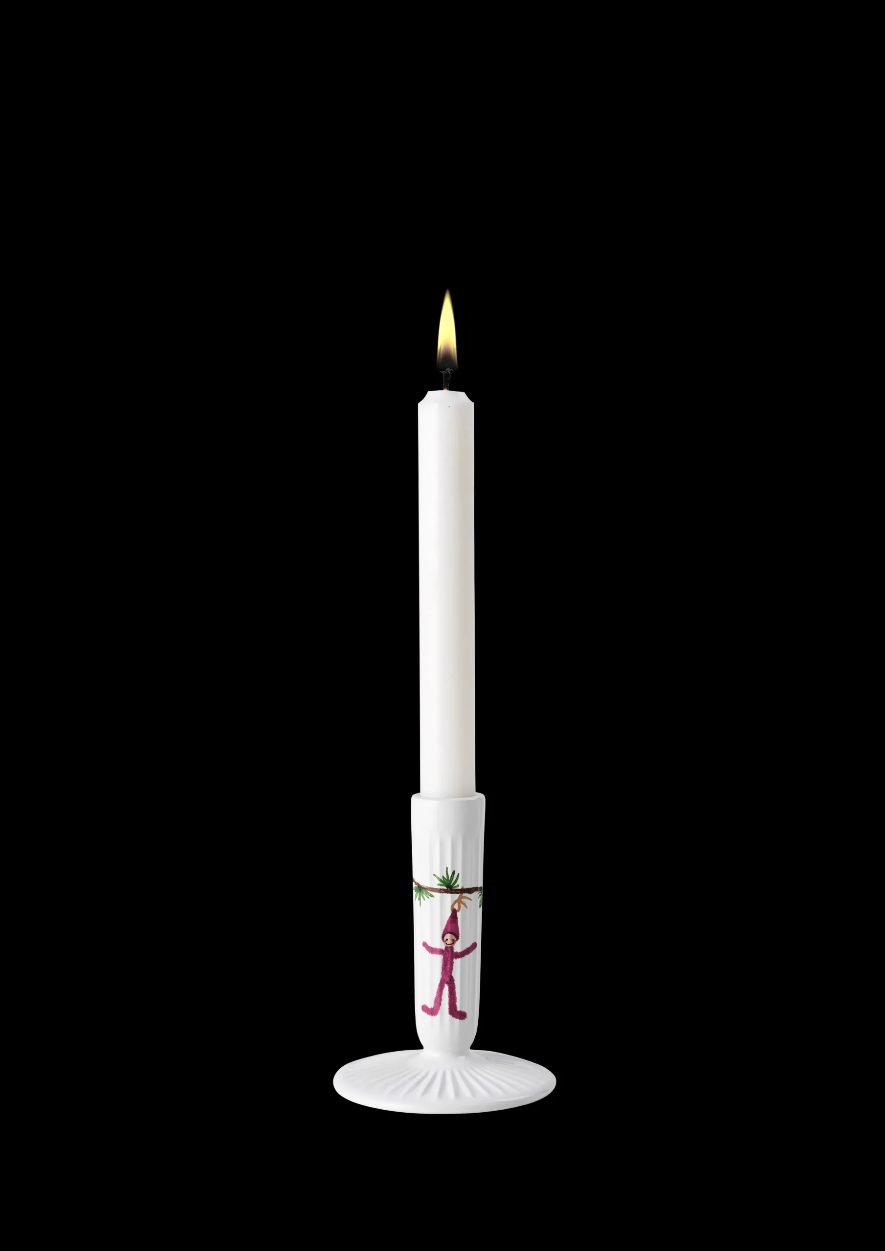 Kähler Lysestaker Og Stearinlys|Kronelysestaker*Hammershøi Christmas Lysestake H12 hvit m. deko