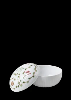 Kähler Bonbonniere|Øvrig Kjøkkenoppbevaring*Hammershøi Christmas Bonbonnier Ø12 cm hvit m. deko