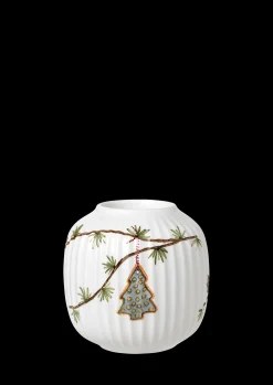 Kähler Lysestaker Og Stearinlys|Telysholdere*Hammershøi Christmas Telyslykt Ø9.5 cm hvit m. deko