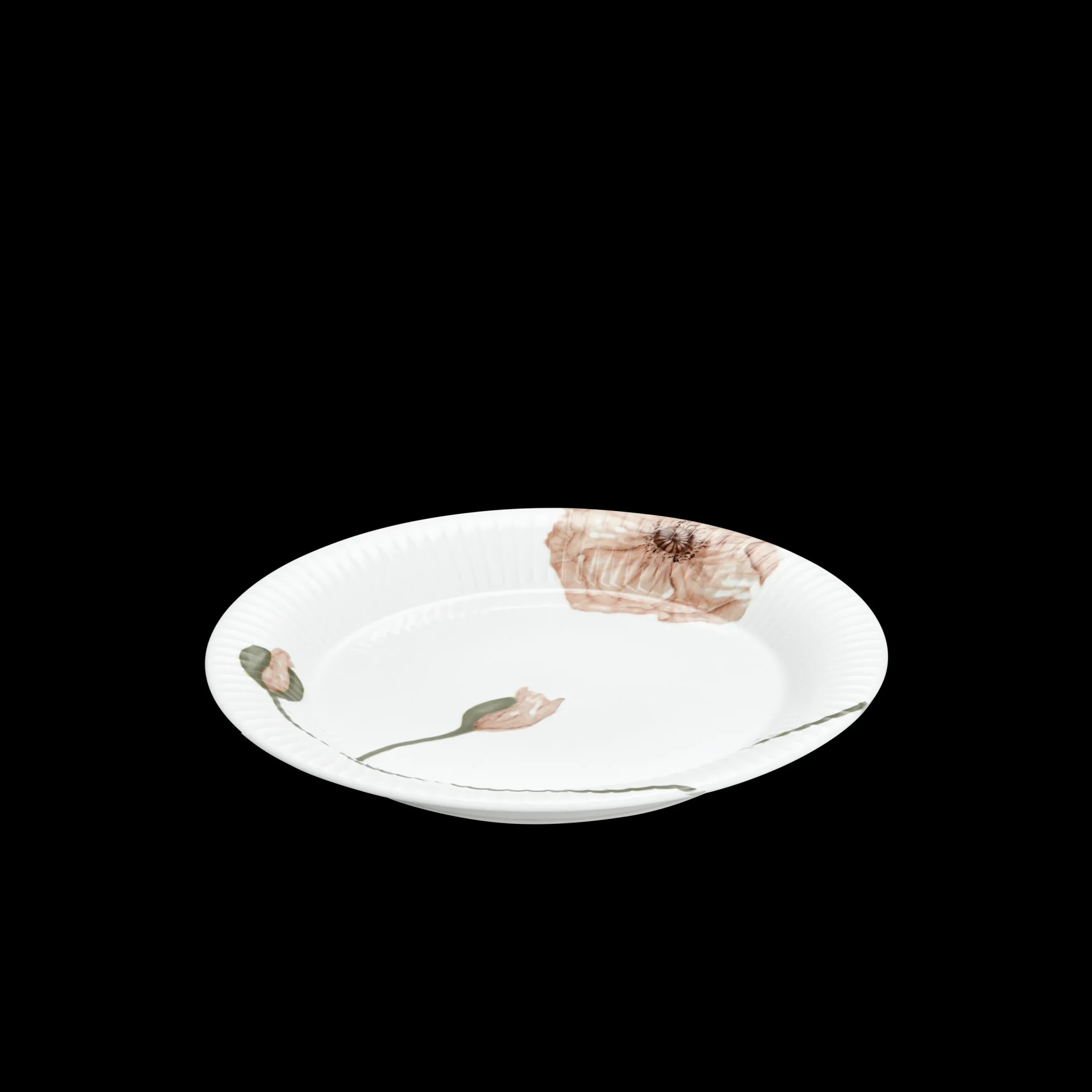 Kähler Middagstallerkner|Servise*Hammershøi Poppy Tallerken Ø27 cm hvit m. deko
