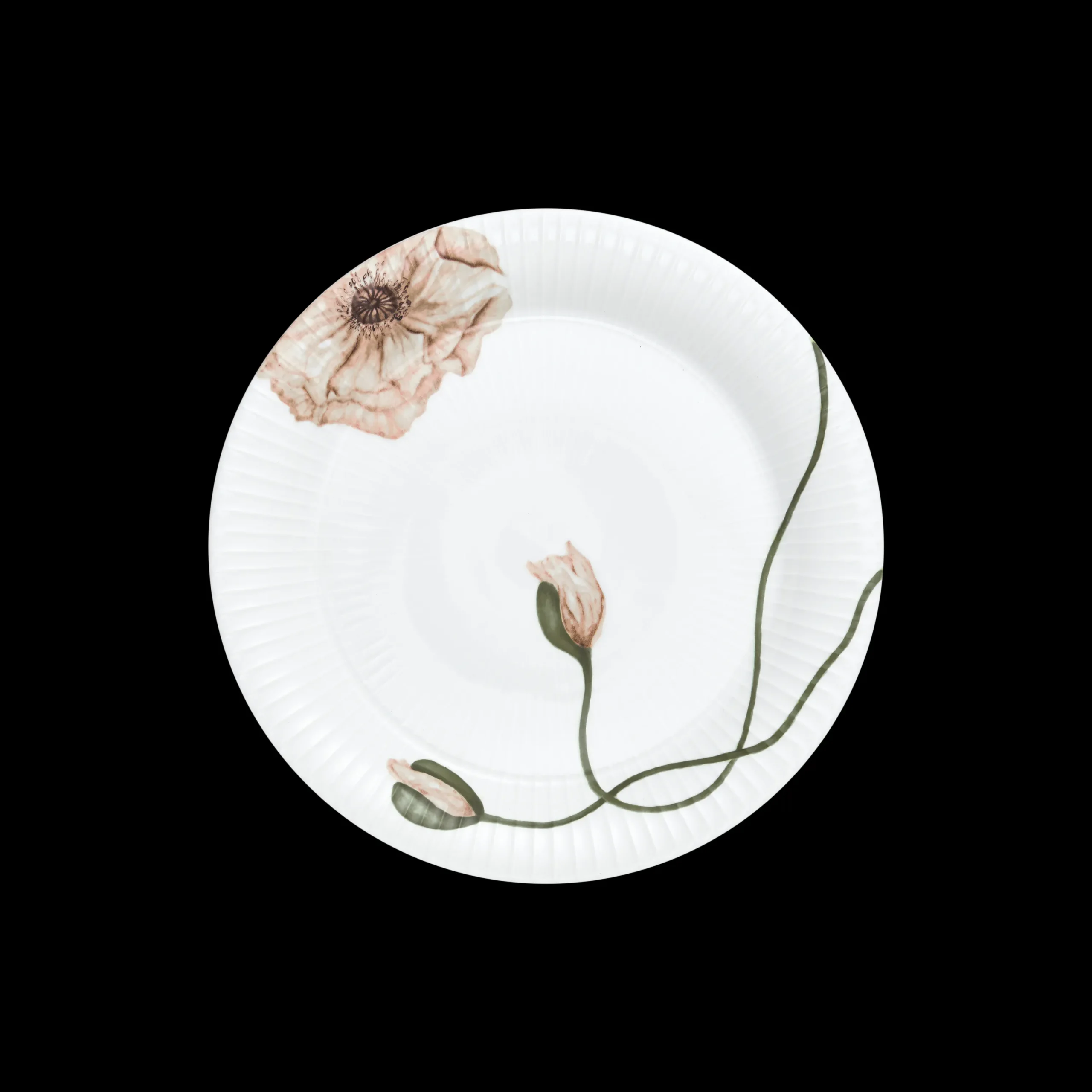 Kähler Middagstallerkner|Servise*Hammershøi Poppy Tallerken Ø27 cm hvit m. deko