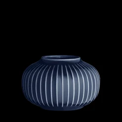 Kähler Lysestaker Og Stearinlys|Telysholdere*Hammershøi Telyslykt rund Ø10 cm indigo (18181)
