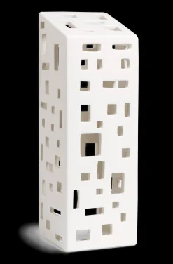Kähler Lysestaker Og Stearinlys|Lyshus*Urbania lyshus High building hvit (12443)