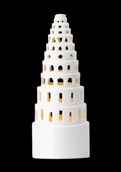 Kähler Lysestaker Og Stearinlys|Lyshus*Urbania lyshus High tower hvit