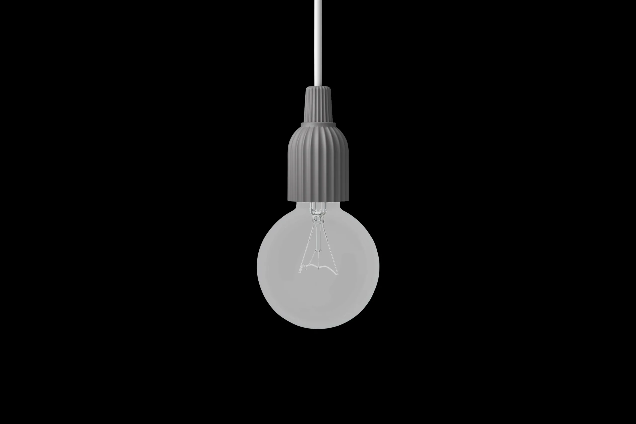 Lyngby Porcelæn Taklamper*Lyngby Fitting #01 H8.7 mørk grå