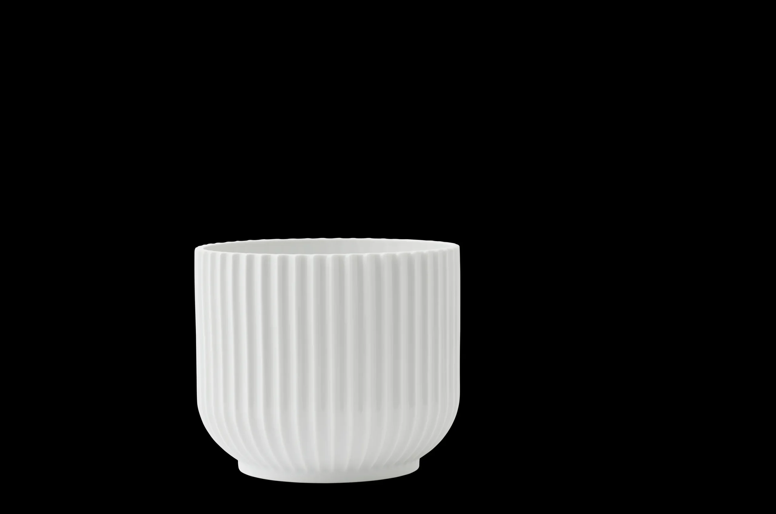 Lyngby Porcelæn Vaser Og Urtepotteskjulere|Urtepotter*Lyngby Blomsterpotte medium hvit