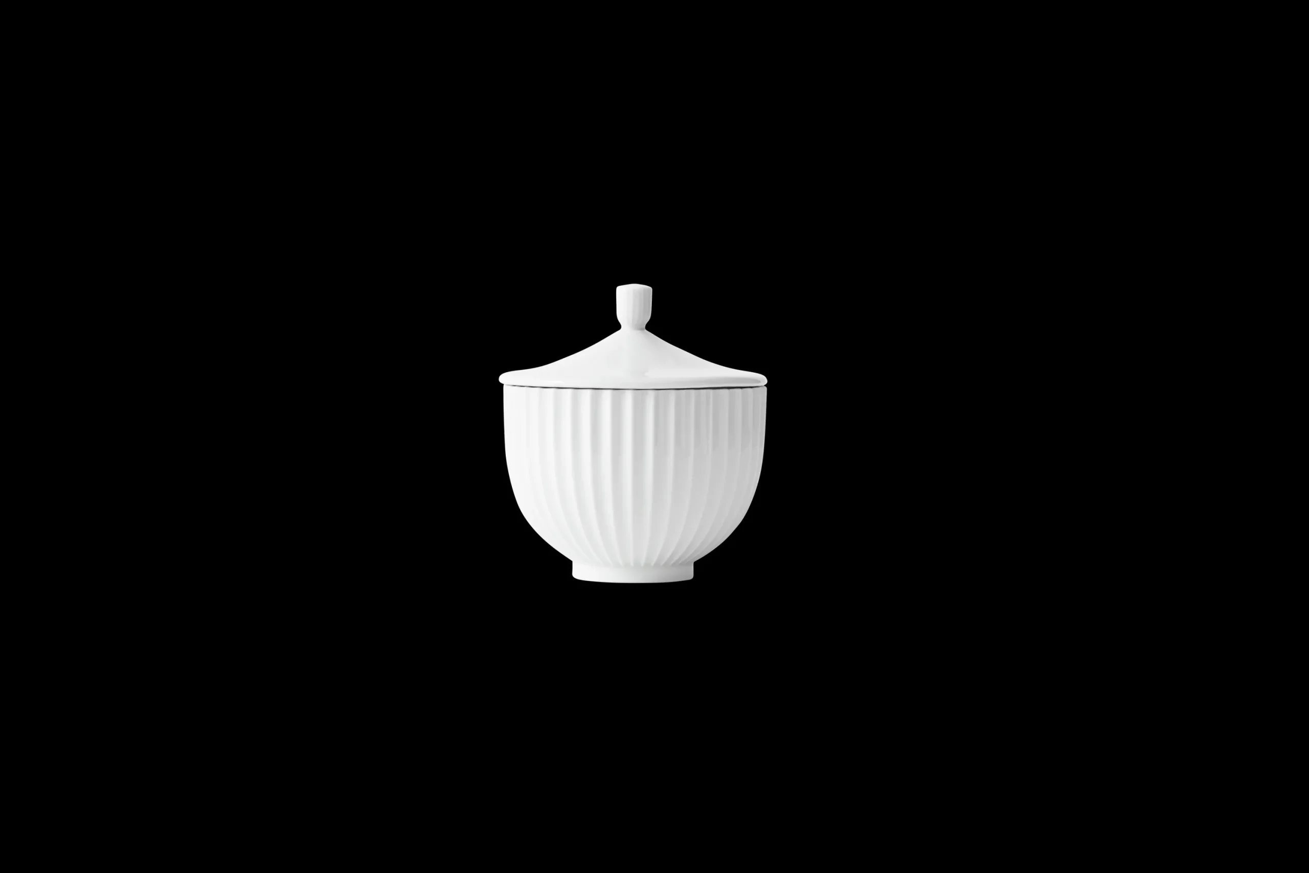 Lyngby Porcelæn Bonbonniere|Øvrig Kjøkkenoppbevaring*Lyngby Bonbonnier Ø14 cm hvit porselen