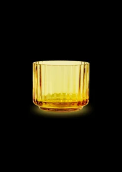 Lyngby Porcelæn Lysestaker Og Stearinlys|Telysholdere*Lyngby Telyslykt Ø6.7 cm amber
