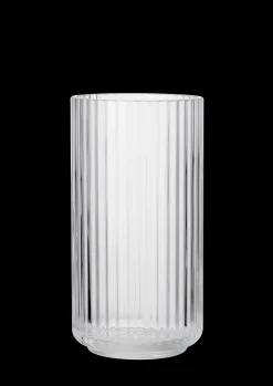 Lyngby Porcelæn Vaser Og Urtepotteskjulere*Lyngby Vase H20.5 klar munnblåst glass