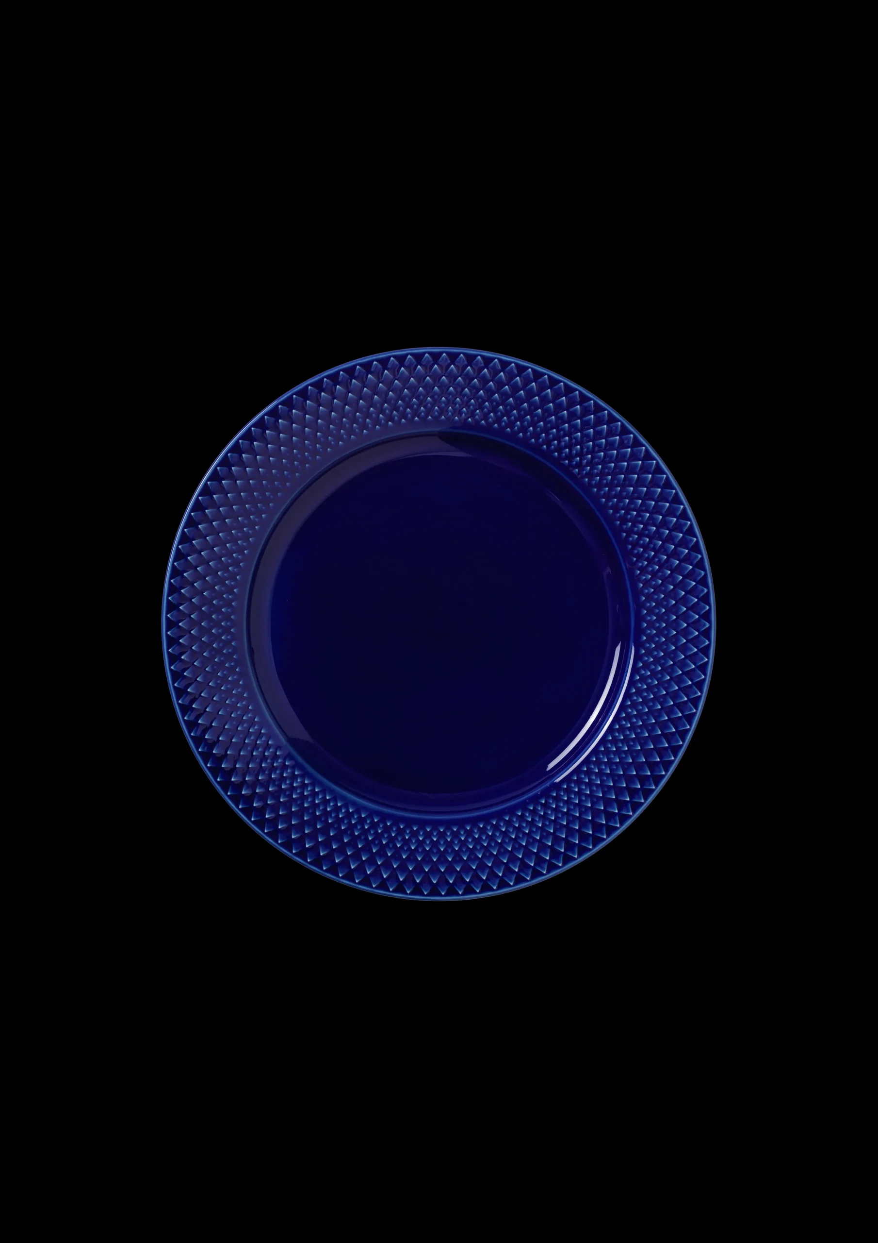 Lyngby Porcelæn Lunsjtallerkener|Servise*Rhombe Color Lunsjtallerken Ø23cm mørk blå