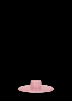 Lyngby Porcelæn Lysestaker Og Stearinlys|Kronelysestaker*Rhombe Color Lysestake H3 rosa
