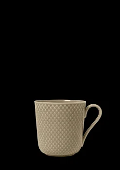 Lyngby Porcelæn Krus*Rhombe Earth Kopp med hank 39 cl clay