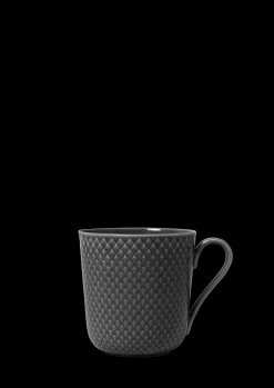 Lyngby Porcelæn Krus*Rhombe Earth Kopp med hank 39 cl slate