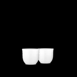 Lyngby Porcelæn Eggeglass*Rhombe Eggeglass Ø5 cm hvit 2 stk.