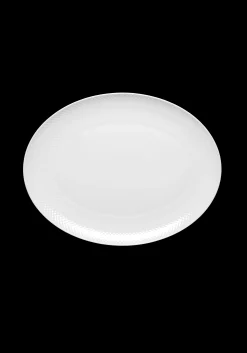 Lyngby Porcelæn Serveringsfat*Rhombe Oval serveringsfat 42x32 hvit