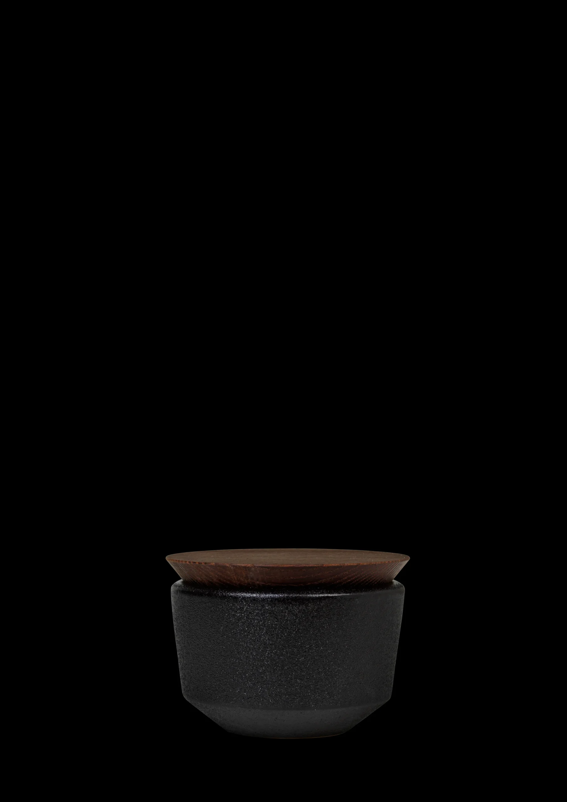 Rosendahl Salt Og Pepper*RÅ Salt Cellar w lid 15 cl sort